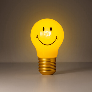 Suck UK Cordless Smiley Rechargeable Lightbulb